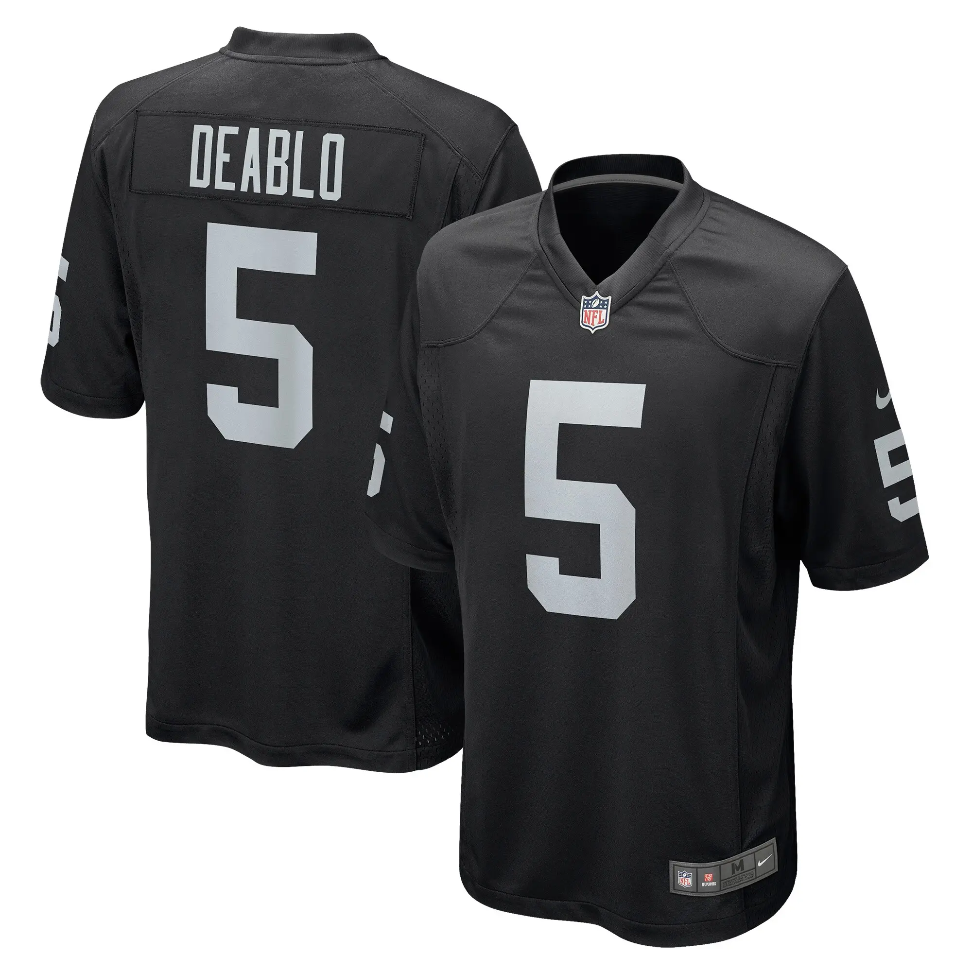 Mens Las Vegas Raiders Divine Deablo Nike Black Player Game Jersey