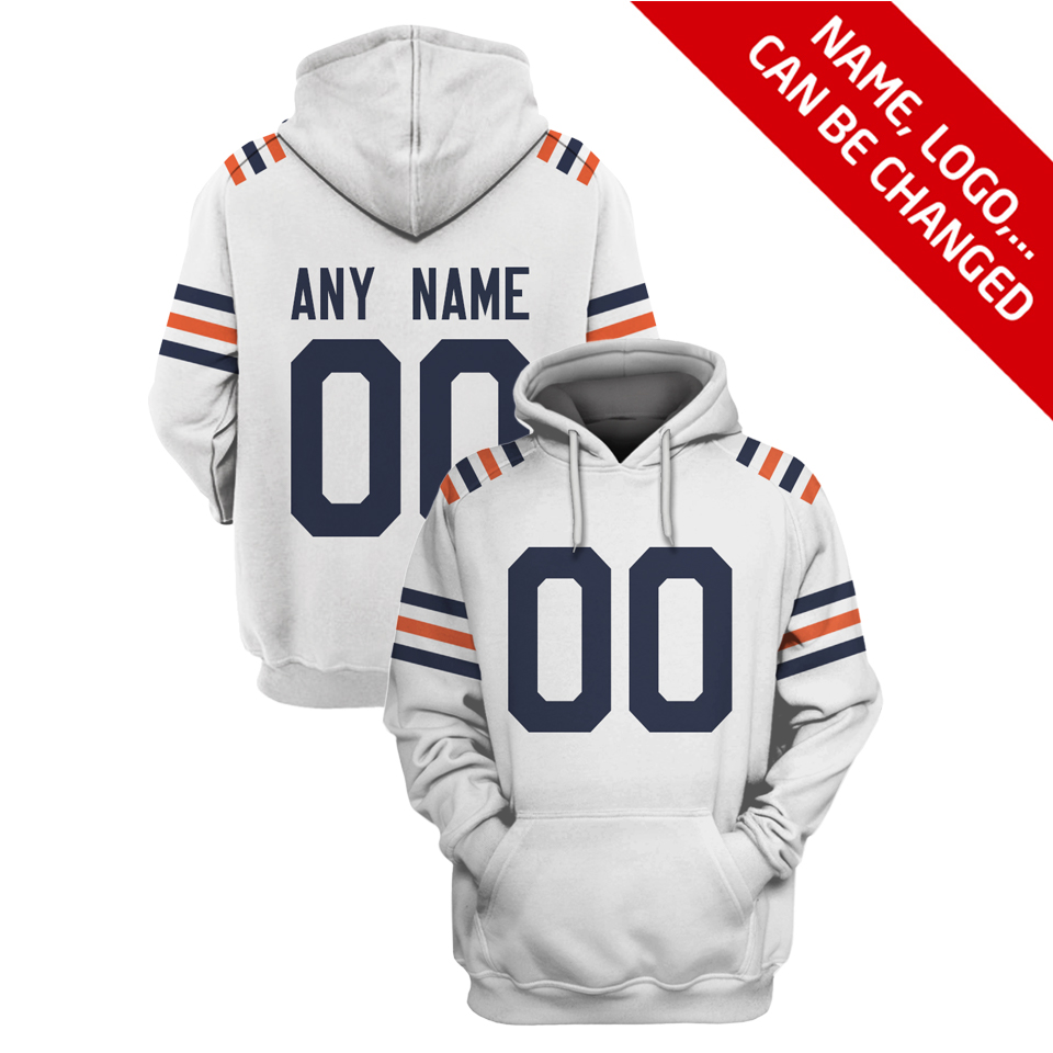 Chicago Bears Nfl Custom All Over Print 3d Pullover Hoodie, 60% OFF