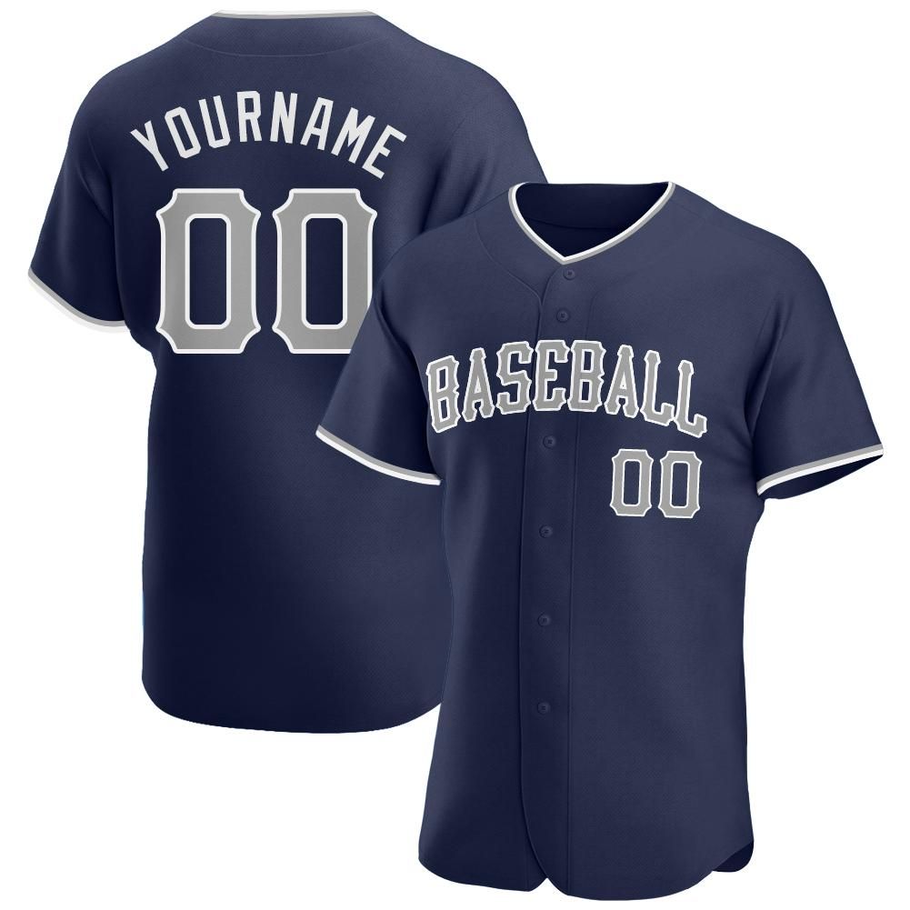 Custom Gray Royal-white Authentic Baseball Jersey – HighSportPrint