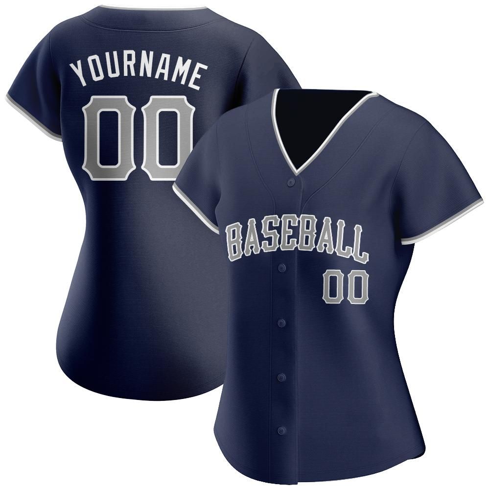 Custom Gray Royal-white Authentic Baseball Jersey – HighSportPrint