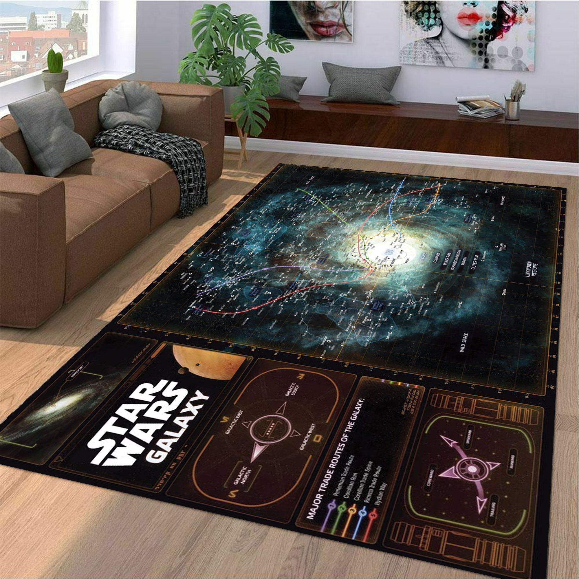 Stars Galaxy Area Rug HighSportPrint