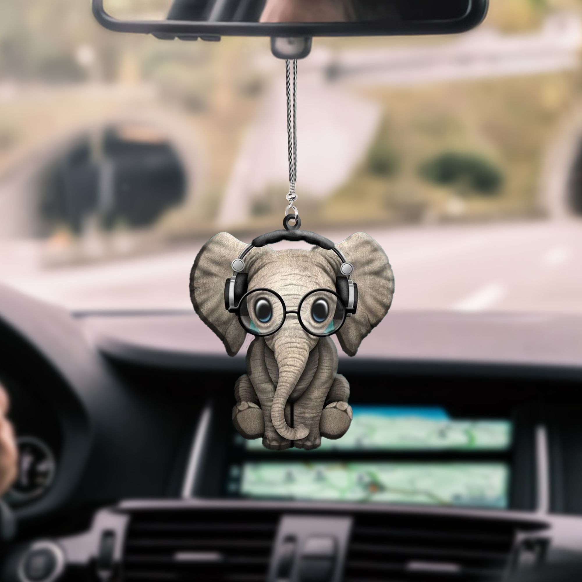 Elephant Music Nby Car Hanging Ornament