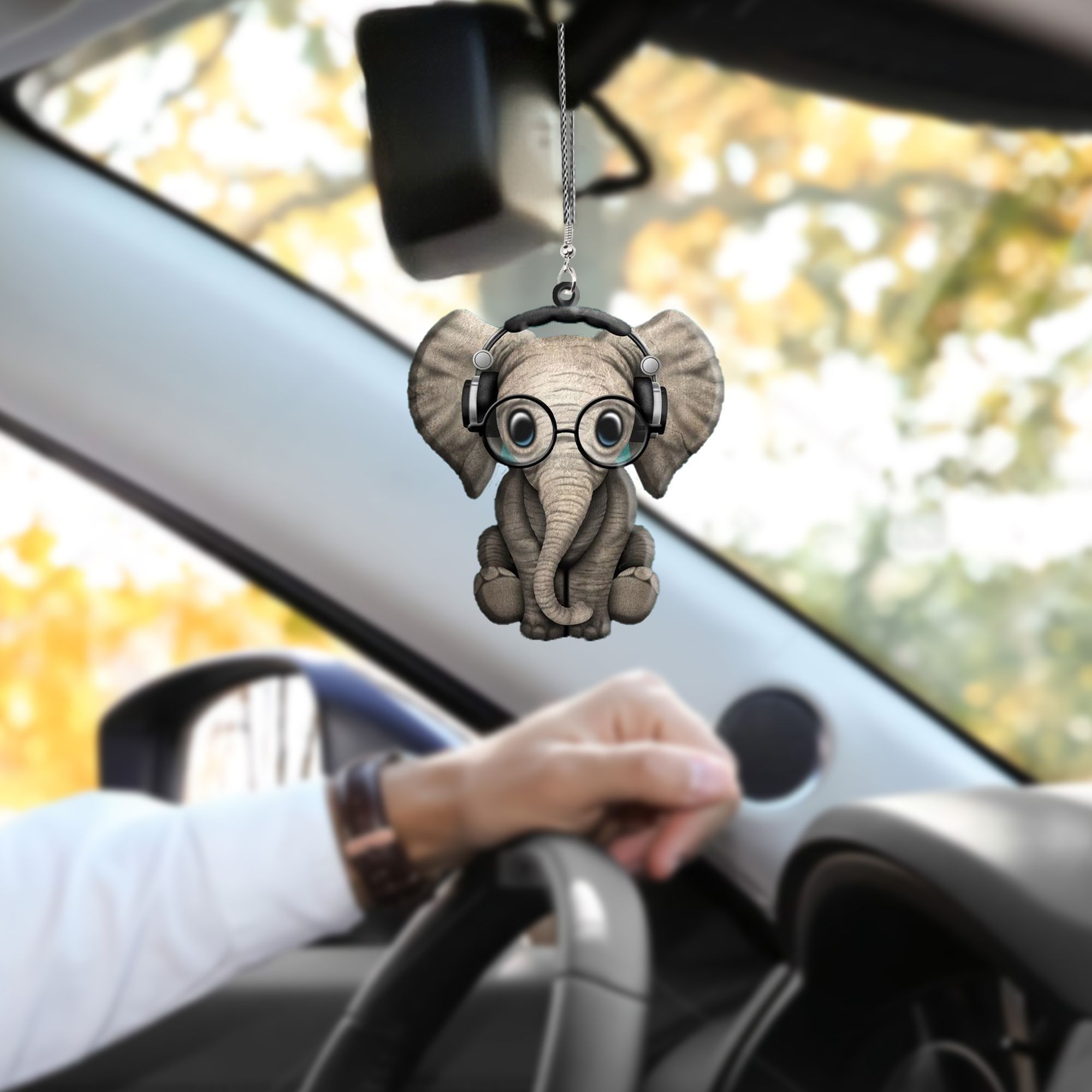 Elephant Music Nby Car Hanging Ornament