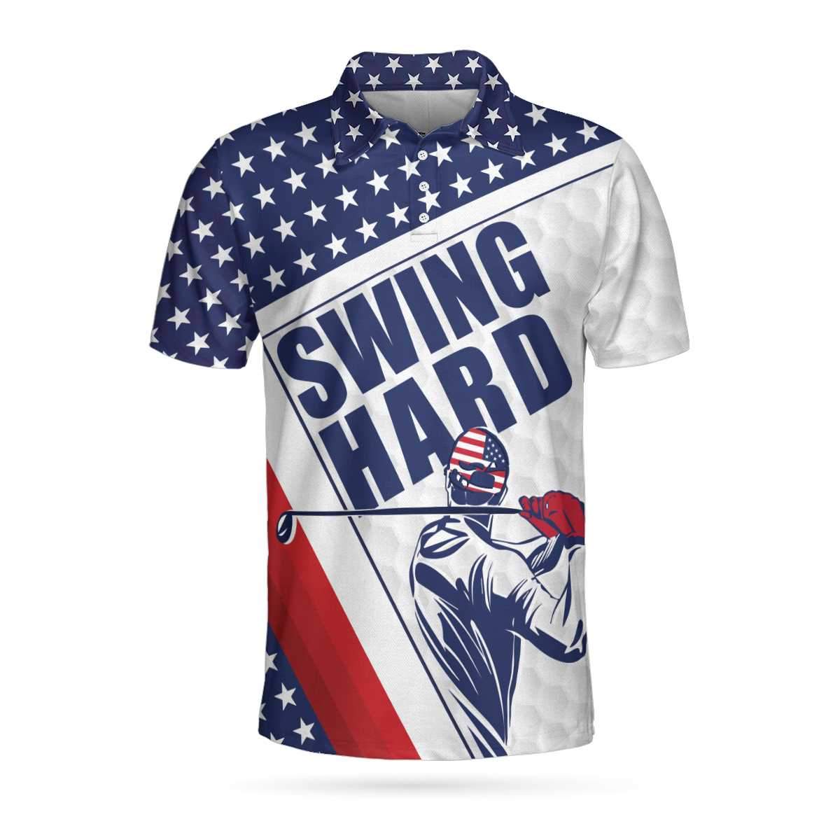 American Flag Golf Texture Swing Hard Polo Shirt – HighSportPrint