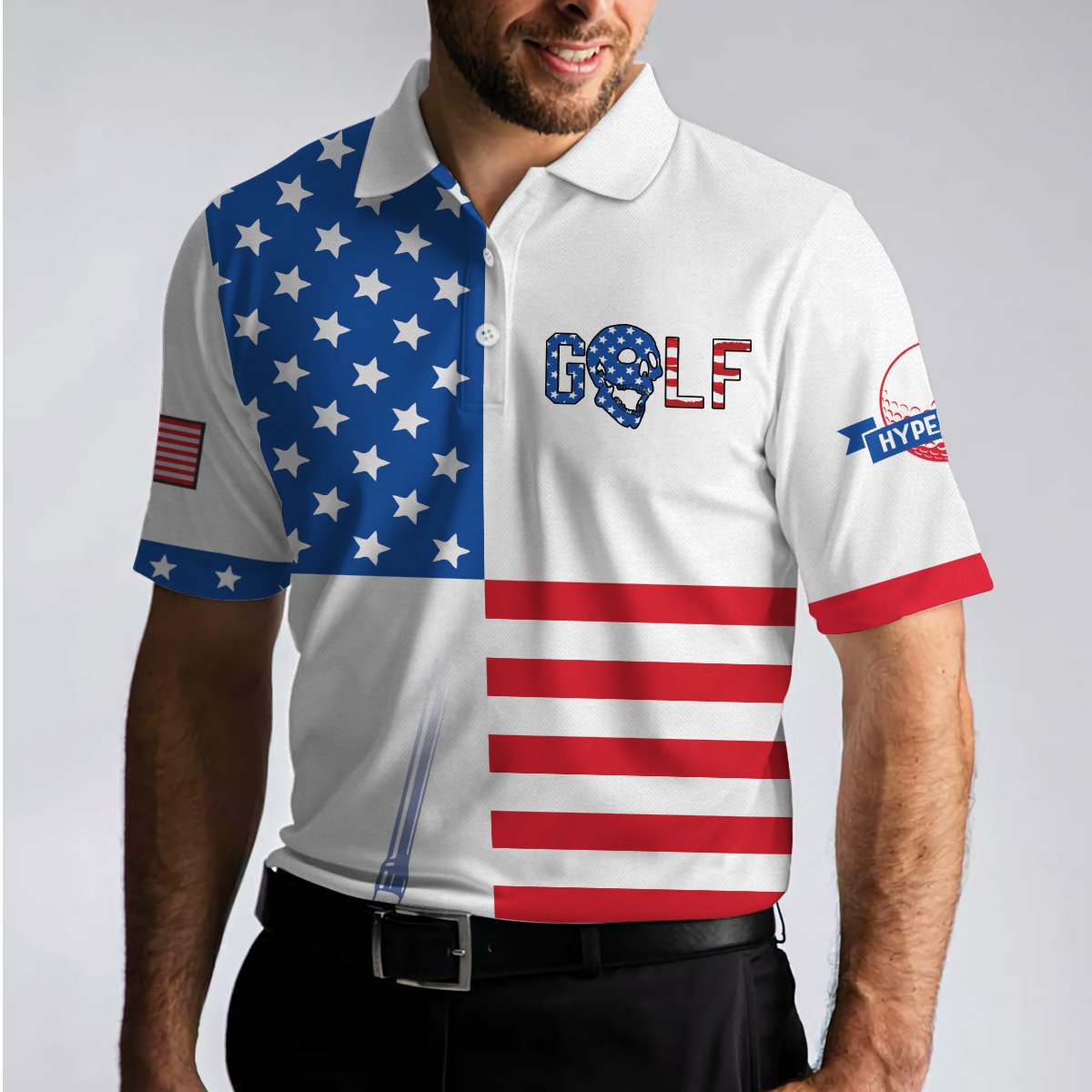 American Flag Golf V1 Polo Shirt – HighSportPrint