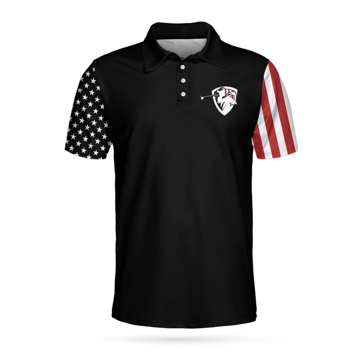 American Flag Style Let’s Par tee Golf Polo Shirt – SIXTWONINES
