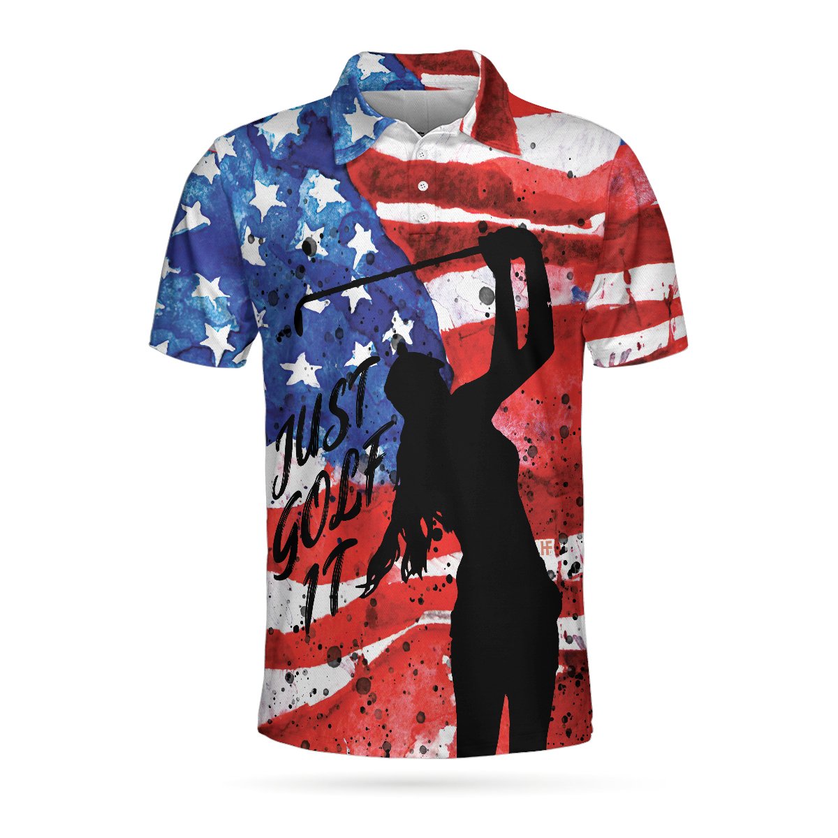 American Golfer Just Golf It V2 Polo Shirt – 9X Print