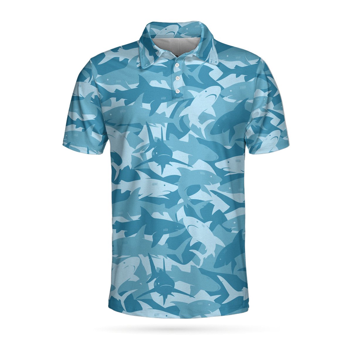 Camouflage Ocean Shark Pattern Polo Shirt – HighSportPrint