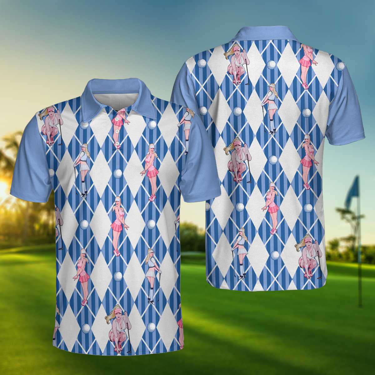 Hot Golf Girl Polo Shirt 9X Print