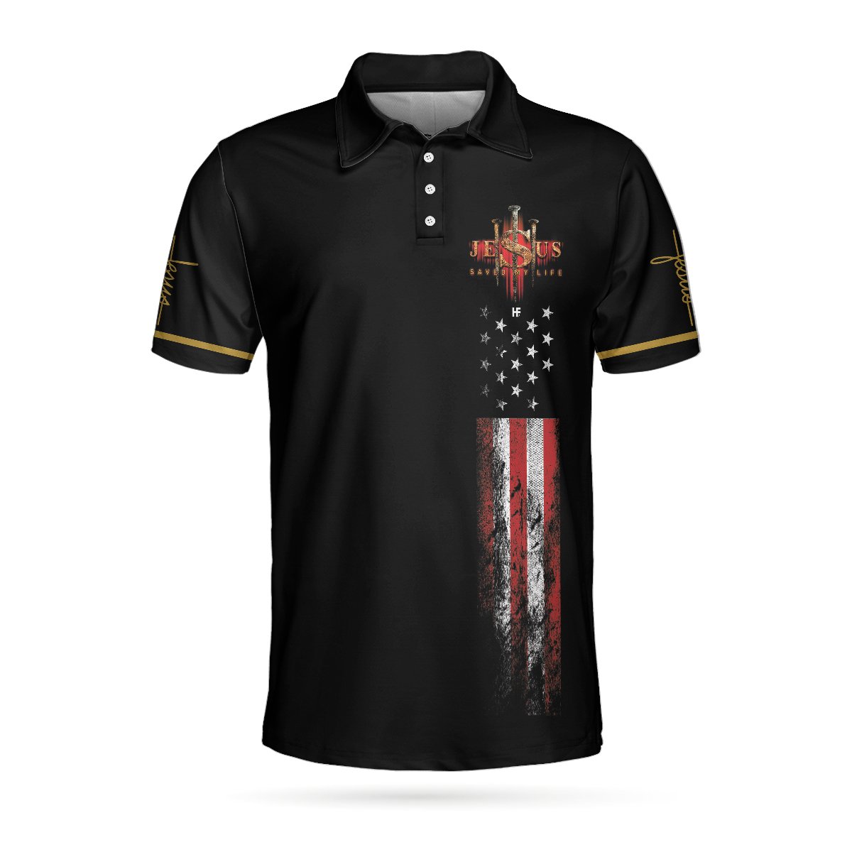 Jesus Saved My Life Polo Shirt HighSportPrint 27-what-material-of-shirt-materials