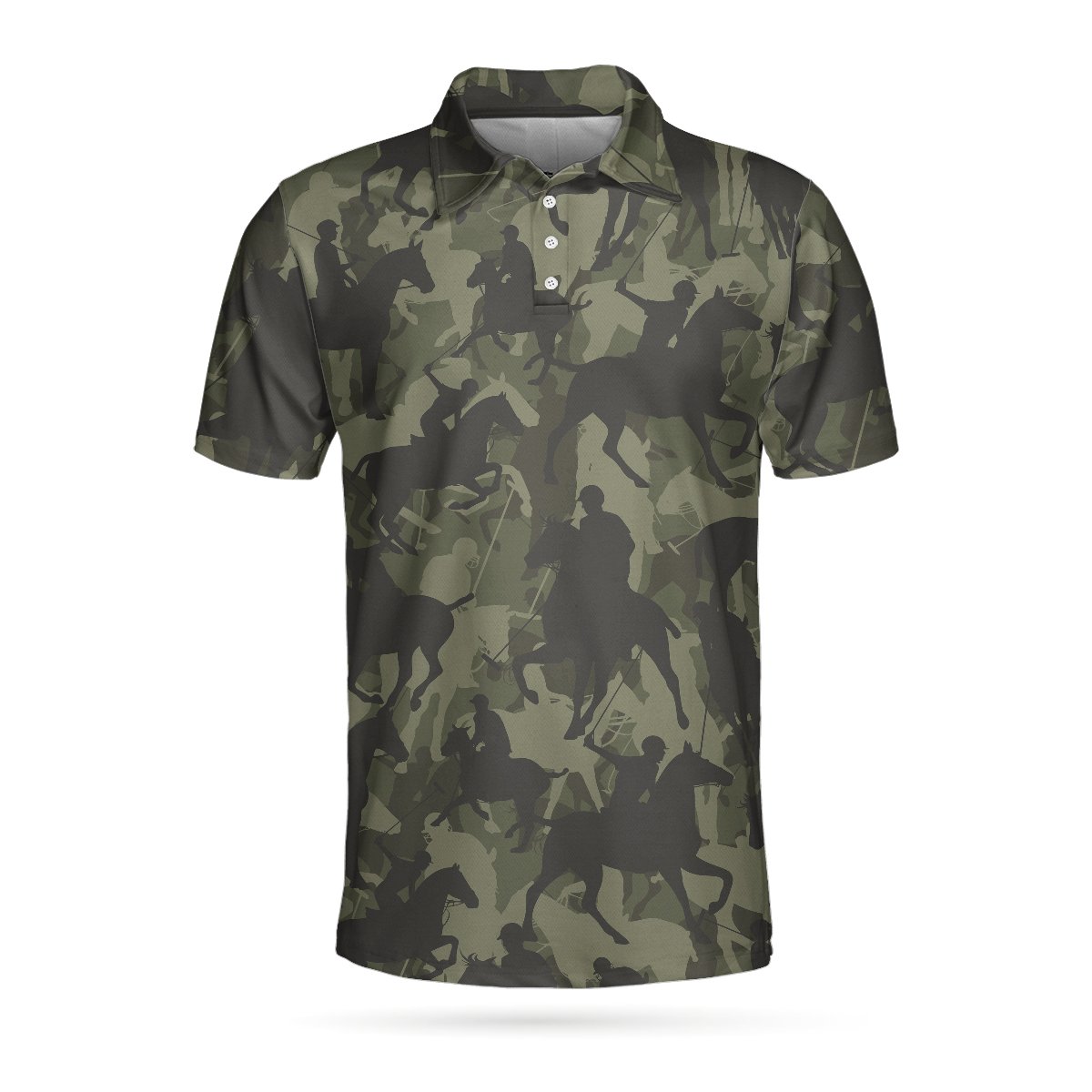 Polo Player Camo Pattern Polo Shirt – 9X Print