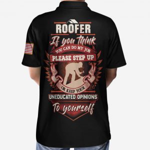 Personalized Roofer Proud Skull Polo Shirt