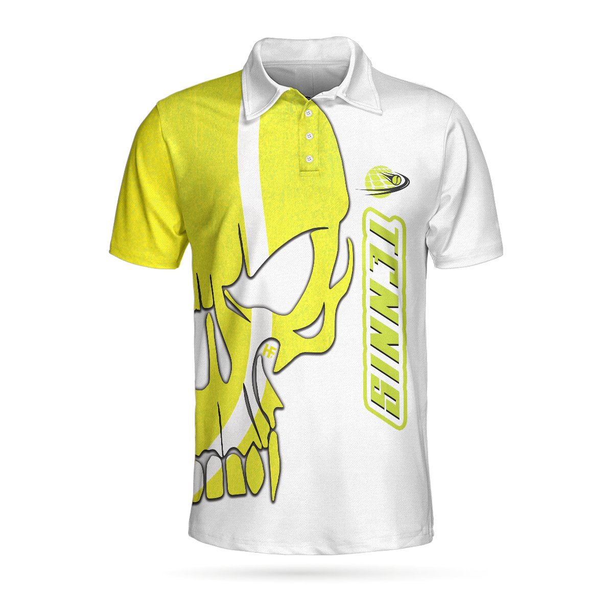 Tennis Ball Skull Polo Shirt 9X Print