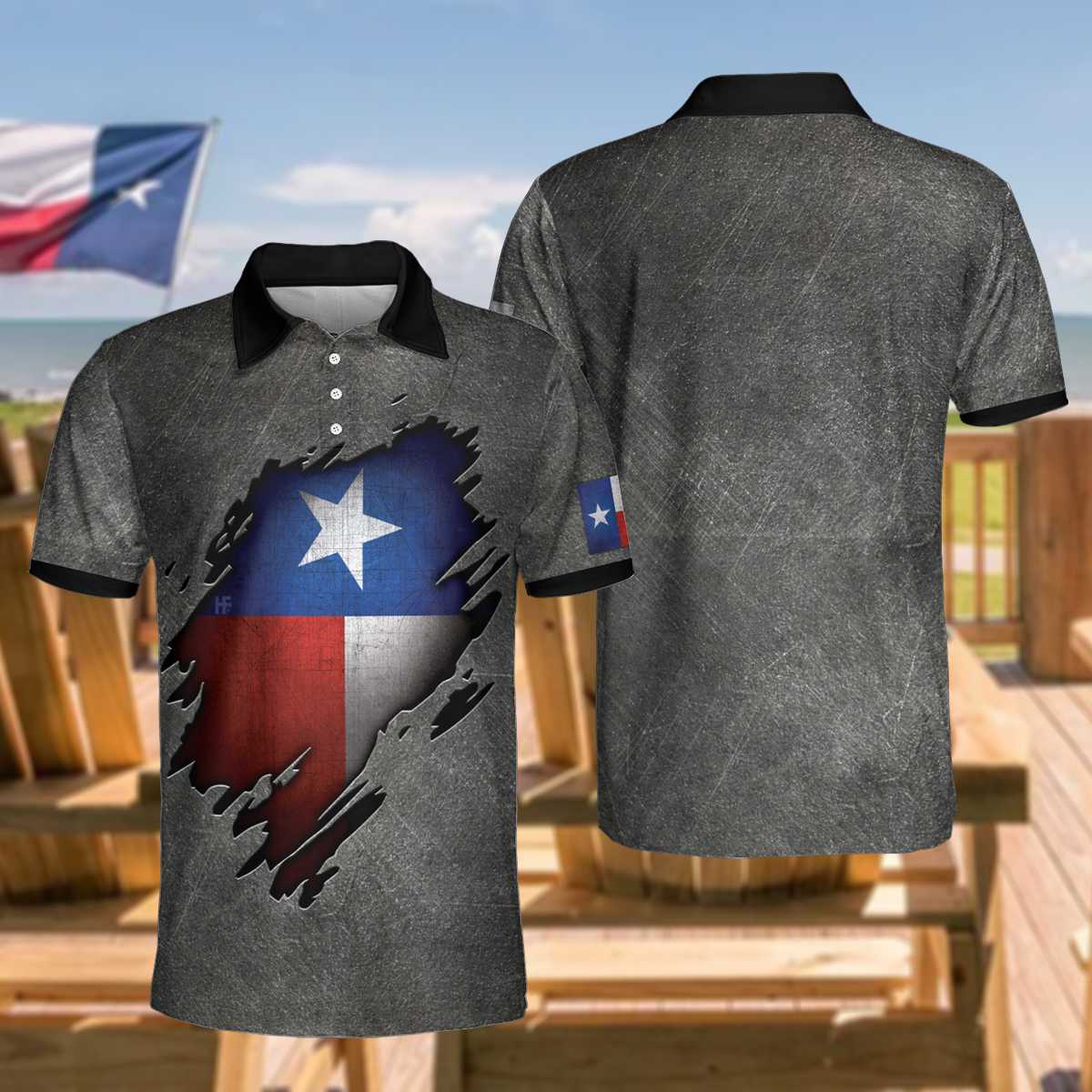 Texas State Flag Polo Shirt – SIXTWONINES