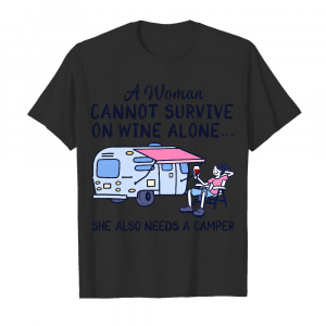 a-woman-cannot-survive-on-wine-alone-mens-t-shirt