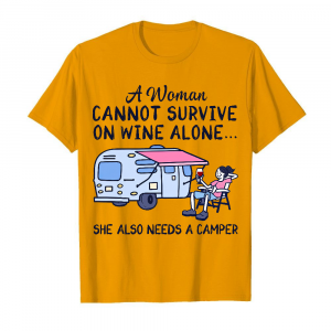 A Woman Cannot Survive On Wine Alone Branded Unisex T-Shirt