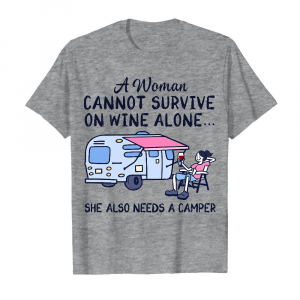 A Woman Cannot Survive On Wine Alone Branded Unisex T-Shirt