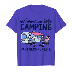 Husband And Wife Camping Branded Unisex T-Shirt