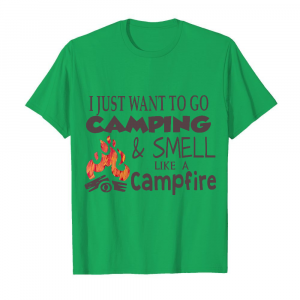 I Just Want To Go Camping Smell Like A Campfire Branded Unisex T-Shirt