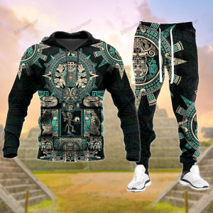 aztec-green-pattern-hoodie-sweatpant-set-pd0921hn-7499