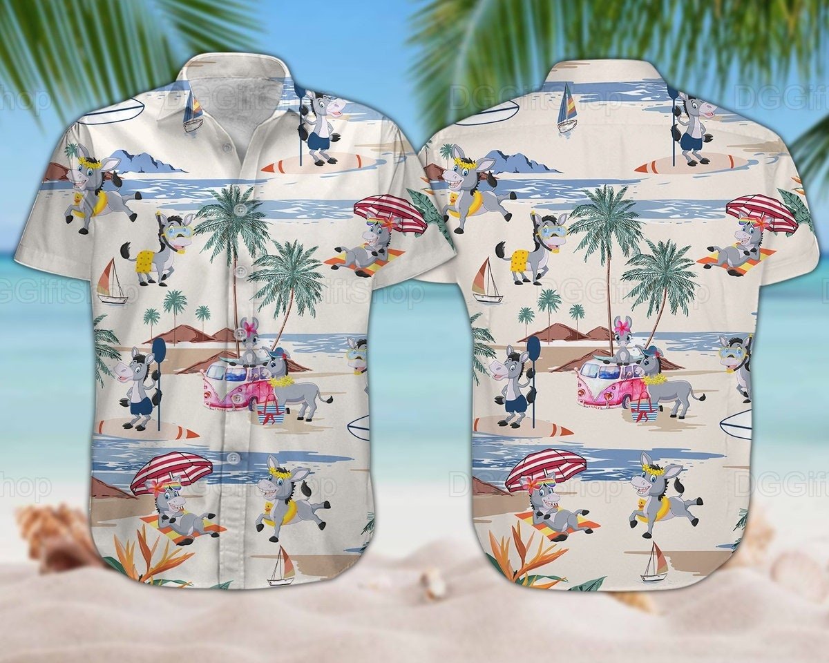 Donkey Tropical Shirts, Donkey Hawaiian Shirt – WORKARTIDEA