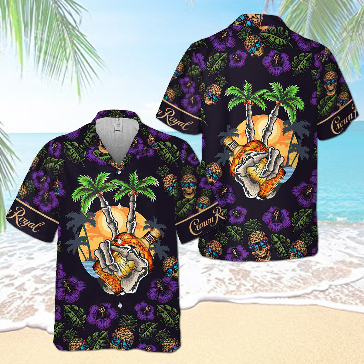 Crown Royal Skeleton Hawaiian Shirt – WORKARTIDEA