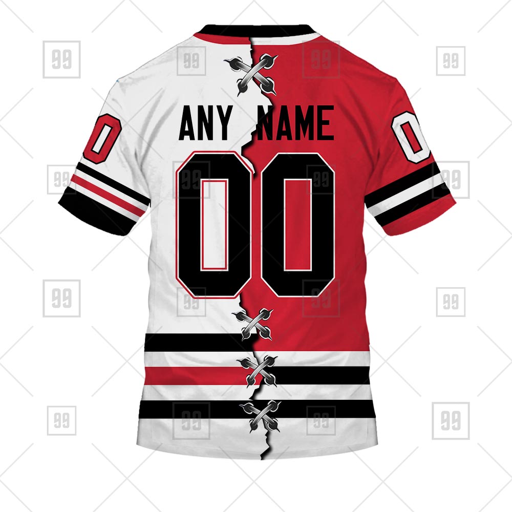 Personalized Chicago Blackhawks Throwback Vintage NHL Hockey Jersey 3D  Hoodie