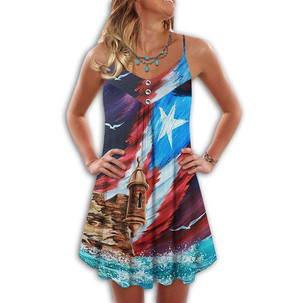 Beach Puerto Rico Flag – Summer Dress