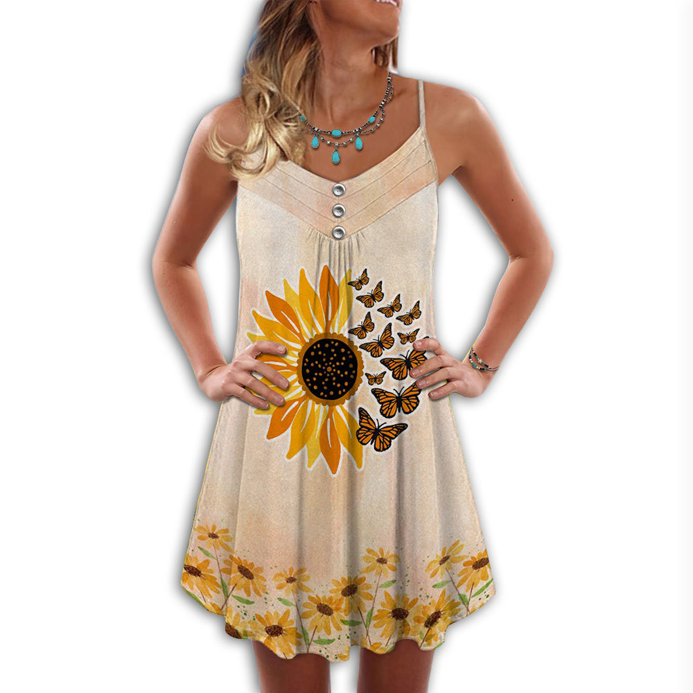 Butterfly And Sunflower Loves Summer – Summer Dress
