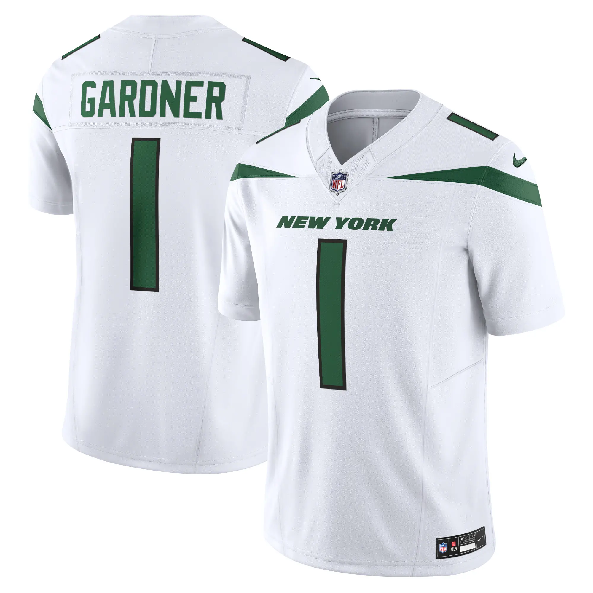 Men’s Nike Ahmad Sauce Gardner White New York Jets Vapor F.u.s.e ...