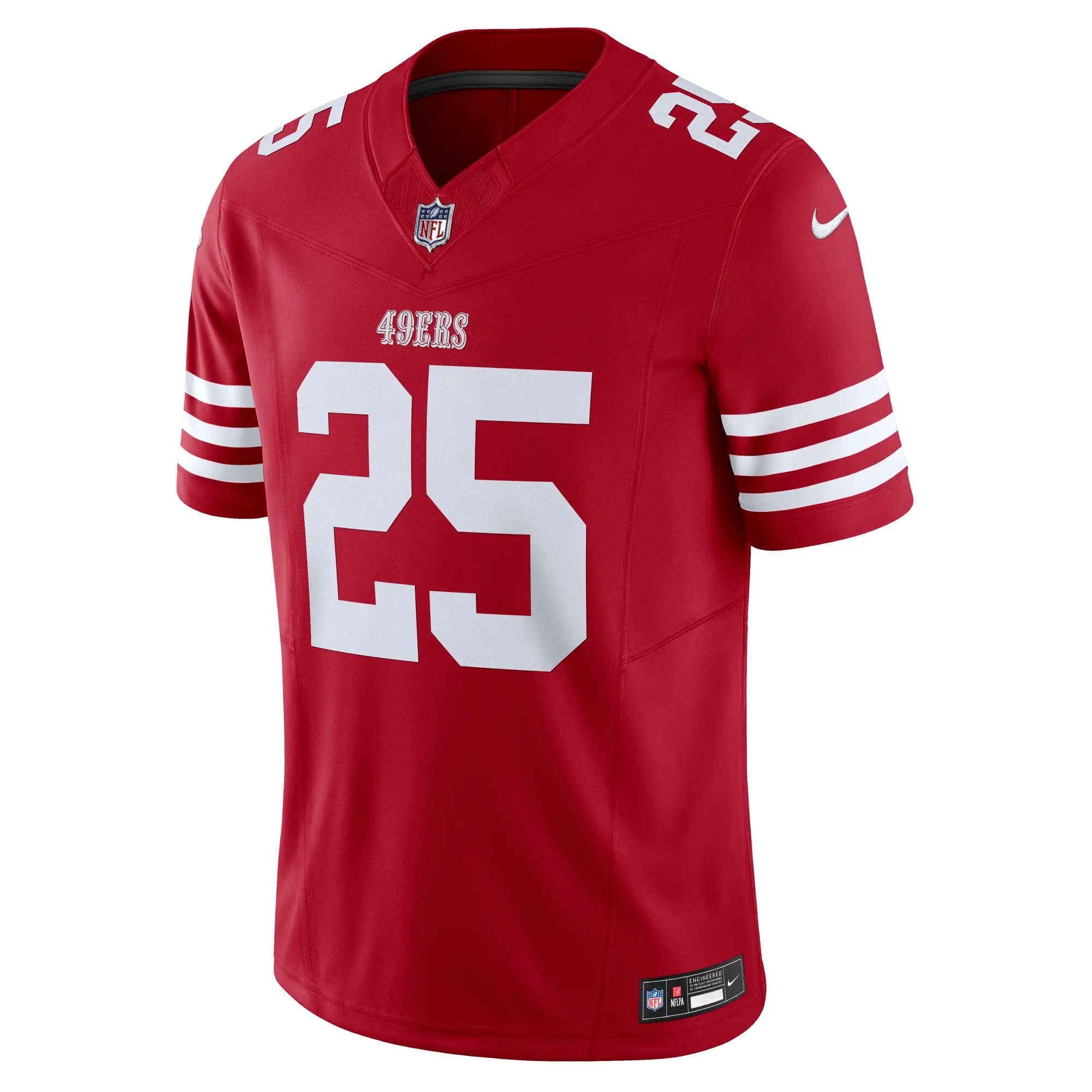 Men’s San Francisco 49ers Elijah Mitchell Nike Scarlet Vapor F.u.s.e ...