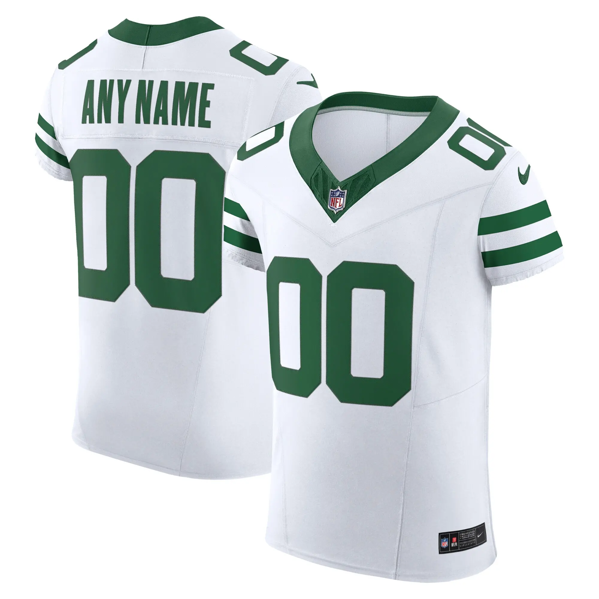 Men’s Nike White New York Jets Vapor F.u.s.e. Elite Custom Jersey – 9X ...