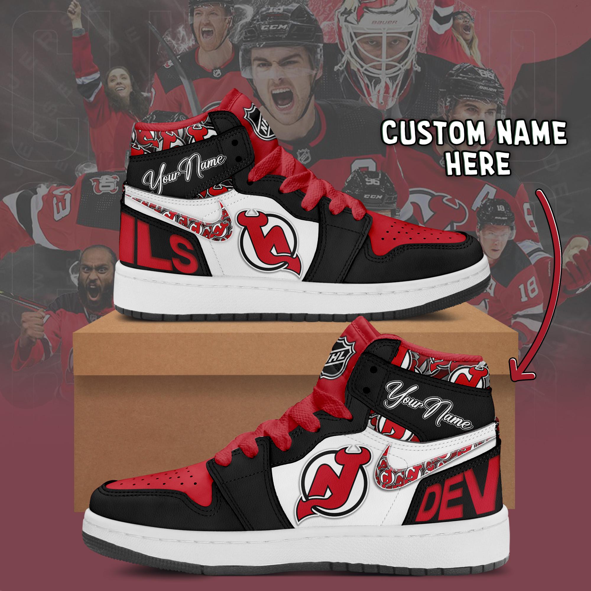 New Jersey Devils – Personalized Air Jordan 1